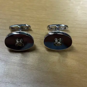 타원형 메탈 커프 링크스