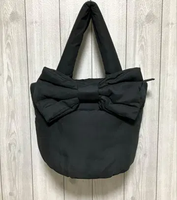 새상품급 M'S GRACY 토트백 리본 블랙