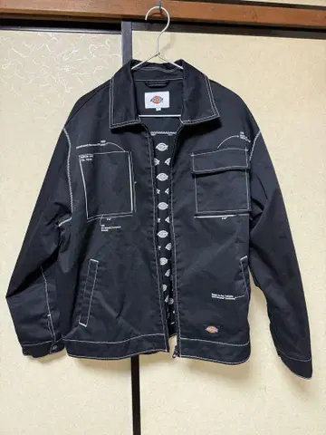 DICKIES 블랙 자켓 포켓 부착