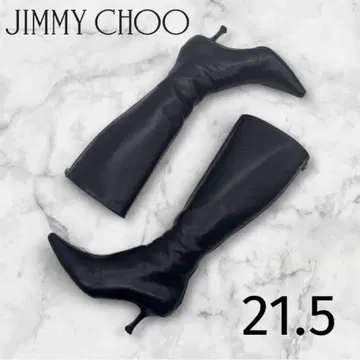 JIMMY CHOO 지미추 포인티드 롱 부츠 34.5 블랙