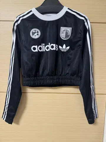 adidas 크롭 긴팔 상의 M 블랙