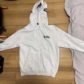 XLARGE 그레이 후드티 후드 부착