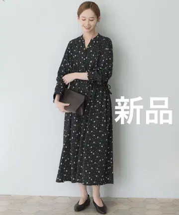 새상품 도트 원피스 블랙 어반리서치 로쏘