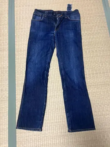 Nudie Jeans 다크 블루 스트레이트 레그