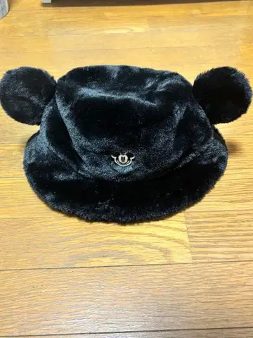 도쿄 디즈니 리조트 미키 귀 포함 퍼 버킷햇 블랙 58cm
