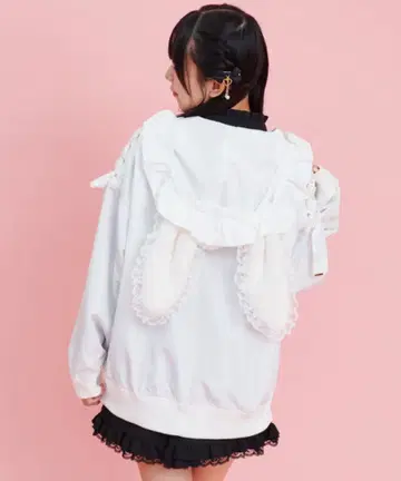 secrethoney 퍼 토끼 귀 블루종