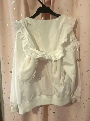 secrethoney 퍼 토끼 귀 블루종