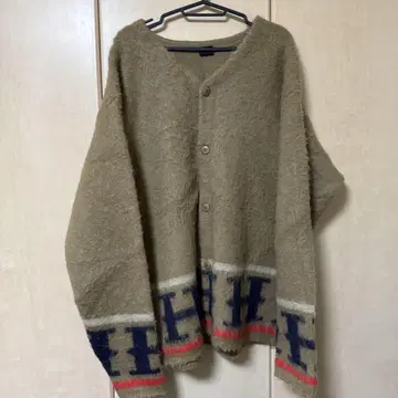 즉완품 [ HUF ] 모헤어 가디건 베이지 니트