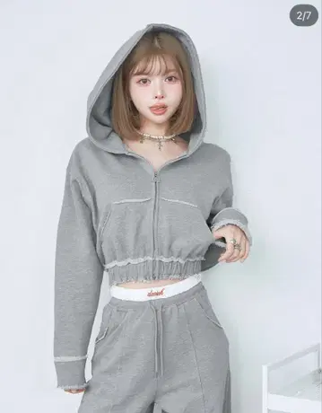 DD 지퍼 스웨트 후드티 FREE 사이즈 [ 후드티만 ]