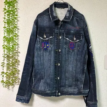 CASTELBAJAC 데님 데미지 가공풍 자켓 48