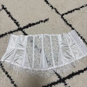결혼식 브라이덜 이너 화이트 레이스 코르셋 64