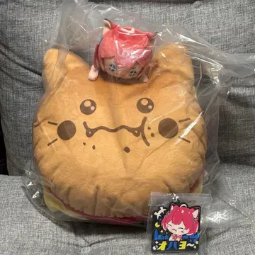 제일복권 카루비 돌격 햄버거 쿠션 A상 러버 스트랩 J상
