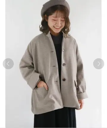 SM2 스탠드 옷깃 숏 자켓 베이지
