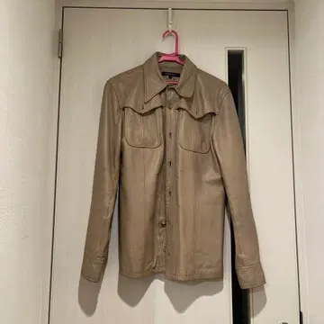가죽 셔츠 자켓 베이지
