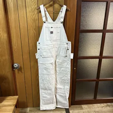 90'S BEN DAVIS 아이보리 오버롤 에이프런 포함 더블니