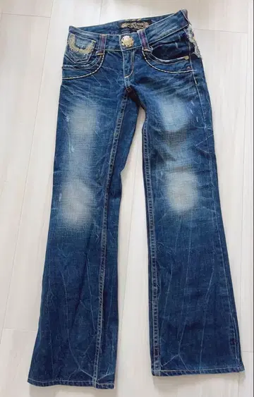 RED PEPPER (레드페퍼) 자수 데님 팬츠 청바지 사이즈 28