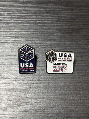 USA Pavilion EXPO 2025 핀 배지 2개 세트