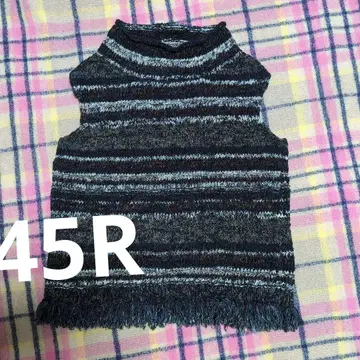 45R 인디고 크라프트 니트 베스트