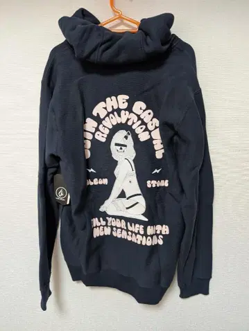 VOLCOM 네이비 풀 집업 후드티 M
