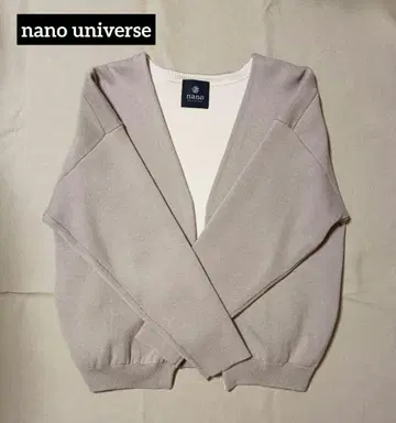 nano universe 그레이 니트 긴팔 가디건 F