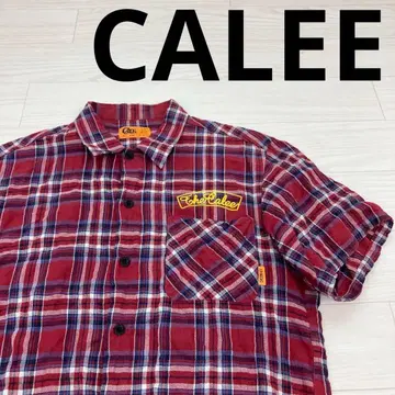 CALEE 칼리 반팔 체크 셔츠