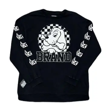 GALFY CRUTCH BRAND 블랙 롱T L 자수