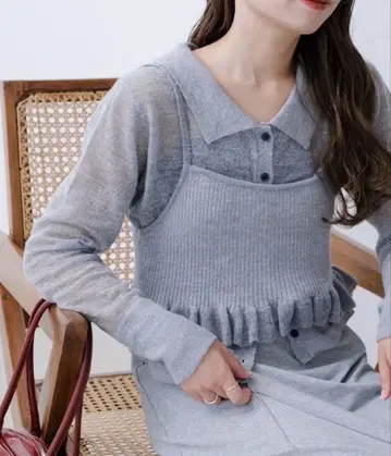 카스타네 모헤어 니트 뷔스티에 SET 그레이