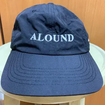 ALOUND 나일론 로고 캡 블랙