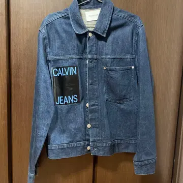CALVIN KLEIN JEANS 다크 블루 데님 자켓 M