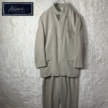새상품급 Anews 밴드 카라 셋업 실크 혼방 라이카 일본제 L~XL