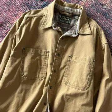 L.L.BEAN DUCK CANVAS FLANNEL WORK SHIRT