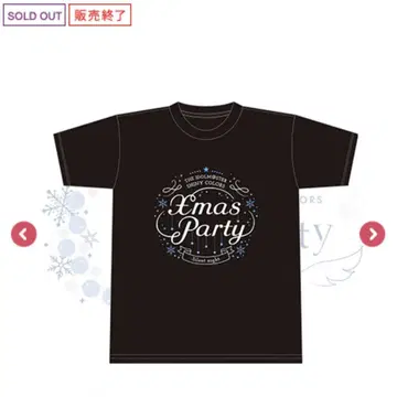샤니마스 Xmas Party 티셔츠 블랙 L 사이즈