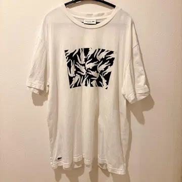 LACOSTE 그래픽 프린트 T셔츠 US L