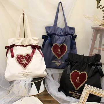 Amavel 카드놀이 데코레이션 케이크 자수 토트백