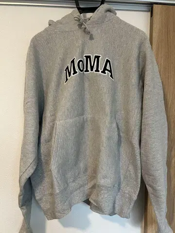 Champion MoMA 로고 그레이 후드티 M