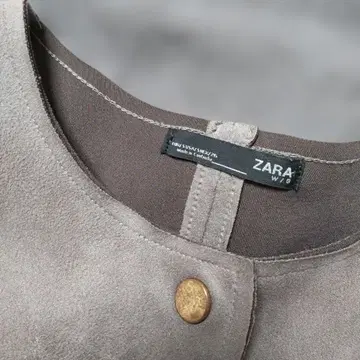 ZARA 스웨이드풍 그레이 롱 코트 [새상품급]