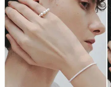 르 봉봉 프린세스 팔찌 실버 테니스 팔찌 크리스탈