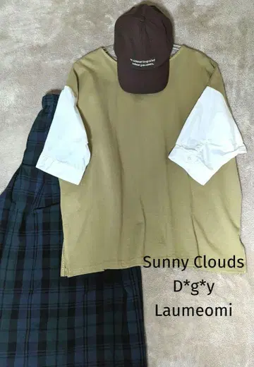 써니클라우드 베스 셔츠 Dgy 체크 팬츠 Laumeomi 캡