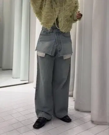 KBF 데님 미니 스커트
