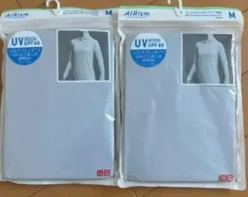 에어리즘 uv컷 크루넥 t 긴팔 m 유니클로 UNIQLO 블루