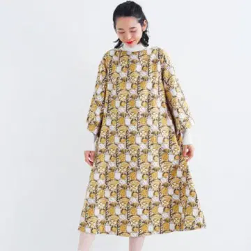 [ 새상품급 ] merlot 멀로 레어 빵 패턴 원피스