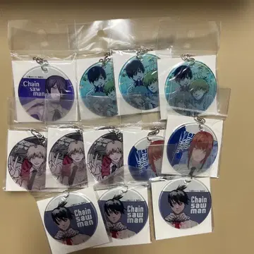 체인소 맨 말랑 클리어 참 오마모리 세트 키링