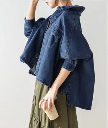 AMELY 데님 와이드 셔츠