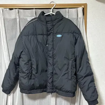 Zip FIVE 블랙 다운 자켓