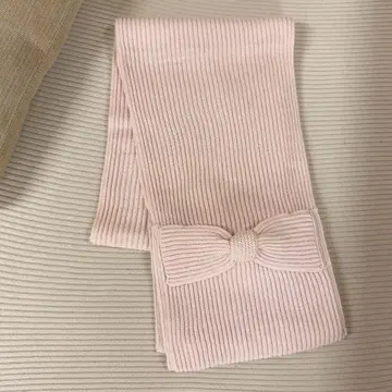 kate spade 리본 포함 리브 머플러 미사용 새상품