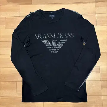 ARMANI JEANS 아르마니진 긴팔 티셔츠 블랙 M