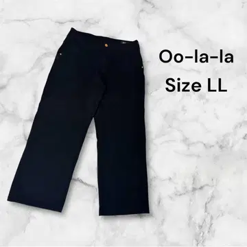 지오라 나일론 스트레치 팬츠 (LL) 블랙 와이드 실루엣