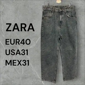 ZARA 다크 그레이 배기 데님 EUR 41 USA 31