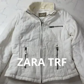 ZARA TRF 화이트 두꺼운 원단 자켓 스탠드 카라