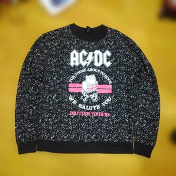 AC/DC BRITISH TOUR '82 긴팔 티셔츠 유즈드